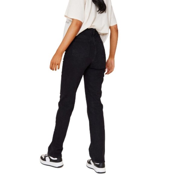 PRETTY LITTLE THING Tall Black Straight Leg Jeans - Picture 1 of 5
